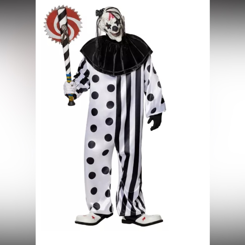 Adult MENS Killer Clown Costume ONE SIZE Spirit Halloween